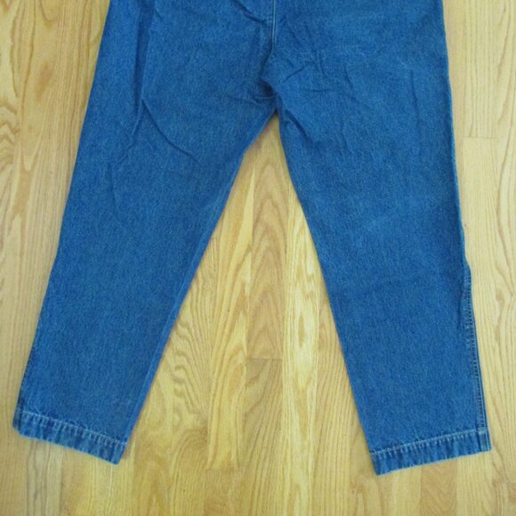 WESTPORT WOMENS SIZE 12 SH JEANS DARK BLUE STONE WASH DENIM HIGH WAIST MOM PLEAT - Picture 9 of 14